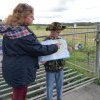 Auntie Glenda Chalker explaining map of Country with Spencer